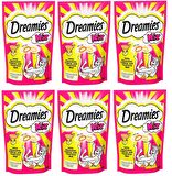Dreamies Mix Peynir - Sığır Etli Granül Yetişkin Kedi Ödülü 6x60 g 
