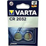 VARTA CR2032 Lityum 3 Volt Düğme Para Pil 2 Li Paket