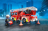 PLAYMOBIL City Action 9463 ışıklı ve sesli, merdivenli itfaiye aracı, 5 yaşından itibaren
