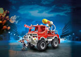 Playmobil 9466 City Action İtfaiye Aracı ve Halatlı Vinç ile Köpük Silahı, Eğlenceli Yaratıcı Rol Yapma, 4 Yaş ve Üzeri Çocuklar için Uygun Oyun Setleri