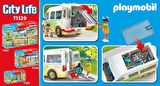 Playmobil City Life 71329 Okul Otobüsü, Sürgülü Kapılı Büyük Okul Otobüsü, Tekerlekli Sandalye İçin Katlanabilir Rampa ve 5 Figür İçin Yer, 4 Yaşından Büyük Çocuklar İçin Oyuncak
