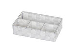Wenko Takı,Makyaj, Düzenleyici,4 Bölme Organizer Beyaz, 26 x 6,5 x 17 cm