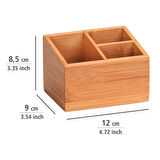 Wenko Bambus Organizer Terra 3 Bölmeli 