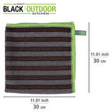 Wenko Mikrofiber Bez  2'li paket, Çabuk Kuruyan, İki Farklı Taraflı 30 x 30 cm ( Made in Germany )
