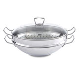 Fissler Kunming Cam Kapaklı Wok Tava 36 cm