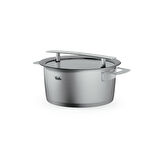 Fissler Phi Collection Cam Kapak Kısa Tencere 24 cm
