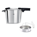 Fissler Vitaquick Premium 8 Litre Düdüklü Tencere + Buharda Pişirme Aparatı