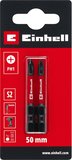 Orijinal Einhell Darbeli Bit Seti, 2 Parça, 50 mm, PH1 (S2 Çelik, Torsiyon Bölgesi, Verimli Güç Aktarımı, Kırmızı Renk Halkası, C 6.3 Sap) - 49131160