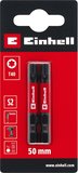 Orijinal Einhell Darbeli Bit Seti – 2 Parça, 50 mm, T40 (S2 Çelik, Torsiyon Bölgesi, Etkili Güç Aktarımı, Kırmızı Renk Halkası, C 6.3 Sap) - 49131270