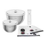 Zwilling Fresh & Save Bowls Vakumlu Başlangıç Seti M/L 9 Parça Paslanmaz Çelik