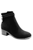 PUNTO 325033 Siyah 5 Cm Fermuarlı Kadın Bot