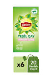 Lipton Yumuşak İçimli Yeşil Çay 6 x 20 li 1 G