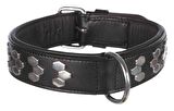 Trixie Köpek Boyun Tasması Gerçek Deri 55-65cm 40mm L-XL Siyah