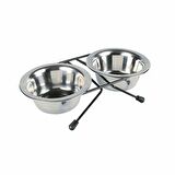 Trixie Köpek Paslanmaz Mama Su Kabı 20cm, 2X1,8Lt