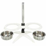 Trixie Köpek Ayaklı Mama ve Su Kabı, Melamin/Paslanmaz Çelik, 2×1,6lt/ø21cm