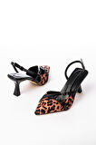 ST-005 Leopar Günlük 7 cm Topuklu Bayan Ayakkabı 