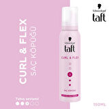 Taft Saç Köpüğü Curl & Flex No: 3 Uzun Süre Kalıcı Bukleler 150 ml