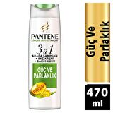 Pantene 3 ü 1 Arada Şampuan ve Saç Bakım Kremi Doğal Sentez Güç ve Parlaklık 470 ml