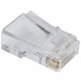 Digitus A-MO 8/8 SR Cat 5E RJ45 8P8C Zırhsız Yuvarlak Kablo Tipi 0.6 Modüler Fiş  (100 lü Paket)