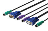 Digitus DS-19122 3 Mt PS/2 Vga Klavye Mouse KVM Swıtch Kablosu