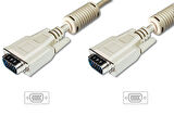 Digitus AK-310100-018-E 1.8 Mt VGA to VGA Erkek-Erkek AWG28 3CF/4C Bej Görüntü Kablosu