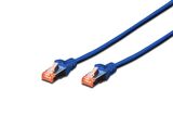 Digitus DK-1644-0025/B 0,25 Mt CAT6 AWG27/7 S/FTP Halogen Mavi Patch Cord Kablo