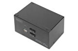 Digitus DS-12860 4 Port Giriş HDMI to 2 Port HDMI 2 Port USB Çıkışlı 4K Dual  KVM Switch
