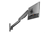 Tekli, gaz basınçlı yaya sahip duvar tipi monitör tutucu 32", maksimum 9 kg, siyah