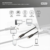 2 Metre Digitus Şarj Görüntü Ses 4K Type-C to Type-C Kablo 10Gbps 5A