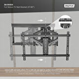 Tam hareketli TV duvar tutucusu 37-80", 60 kg Taşıma Kapasitesi