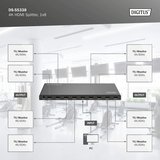 Digitus 1x8 HDMI Splitter ayırıcı, 4K/60Hz HDCP 2.3, EDID kontrolü