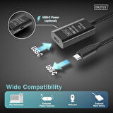 Aktif USB-C uzatma kablosu, 5m 5G, USB 3.2 Gen1, USB-C - USB-C (M/F)
