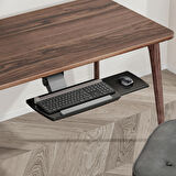 Masa Altı Çekilebilir Ayarlanabilir Ergonomik Klavye Rafı