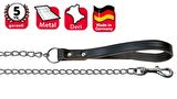 KARLIE DERİ SAPLI ZİNCİR UZATMA 100CM/4MM SİYAH