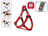 KARLIE KİLİTLİ GÖĞÜS TASMA M 40-70CM KIRMIZI