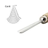 Kirschen Düz Oluklu Ağız Oyma Iskarpelası Kısa Cut8 - 8mm