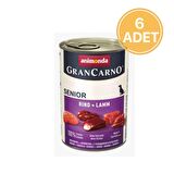 Animonda Gran Carno Senior Sığır Etli Kuzulu Yaşlı Köpek Konservesi 400 Gr (6 Adet)