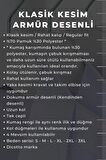 Lila Armür Desenli Rahat Kesim Uzun Kol Erkek Gömlek Tek Cepli Klasik Regular Fit