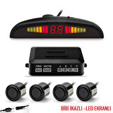 BE750-S 18MM+SOKET PARK SENSÖRÜ GÖSTERGELİ VE SESLİ SİYAH