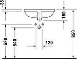 Duravit Starck 3 Tezgahaltı Lavabo 49 cm, Alpin Beyaz 0305490000