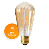Cata CT-4313 - 6W Amber | Dimmerli LED Filament Rustik Ampul - E27