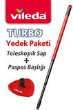 Vileda Turbo Yedek Sap + Üçgen Başlık