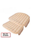 Araba Koltuk Soft Ortopedik Cepli Oto Kılıf- Minder Seti (3 parça) Bej