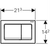 Geberit Alpha30 115.055.14.1 Kumanda Paneli, Çift Basmalı,  Siyah