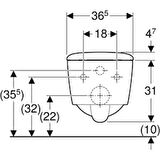 Geberit 501.671.00.1 iCon Square Rimfree Asma Klozet ve Kapağı