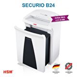 HSM SECURIO B24 - Çapraz/konfeti kesim 4,5x30mm Evrak İmha Makinesi / Kağıt Kırpma Makinesi - CD İmha Makinesi - 35lt 