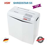 HSM SHREDSTAR S5 Evrak İmha / Kağıt Kırpma Makinesi - 6 mm - 12lt 