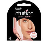 Wilkinson Sword Intuition Dermaglow Kadın Yüz Usturası 3 Yedek Başlığı 