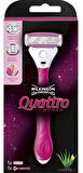 Wilkinson Sword Quattro Sistem Kadın Tıraş Bıçağı Vakumlu Tutma Aparatı İle Birlikte