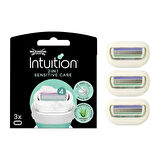 Wilkinson Sword Intuition 2 in 1 Sensitive Care Kendinden Sabunlu 4 Bıçaklı Kadın Tıraş Bıçağı 3 Yedek Kartuş
